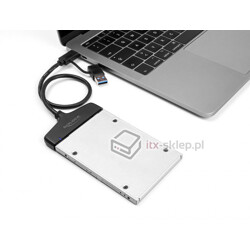 Kabel USB do dysku SATA 6 Gb/s ze złączem USB-A i USB-C 30cm Delock 61042