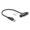 Kabel USB do dysku SATA 6 Gb/s ze złączem USB-A i USB-C 30cm Delock 61042