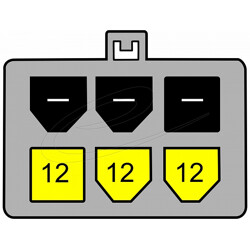 Kabel zasilający 1x 6pin - 2x Molex 15cm Delock 82315
