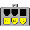 Kabel zasilający 1x 6pin - 2x Molex 15cm Delock 82315