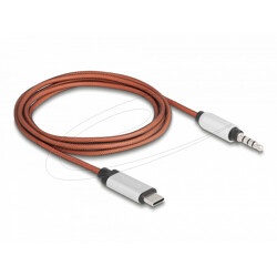Kabel audio USB Typ-C męski - Jack 3,5 mm 4pin w oplocie 1,2m Delock 81288