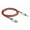 Kabel audio USB Typ-C męski - Jack 3,5 mm 4pin w oplocie 1,2m Delock 81288