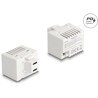 Moduł Keystone 2-portowy z ładowaniem USB Type-C PD 20W biały Delock 41479