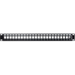 Patchpanel 19" Keystone 24-portowy czarny Delock 43277