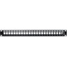 Patchpanel 19" Keystone 24-portowy czarny Delock 43277