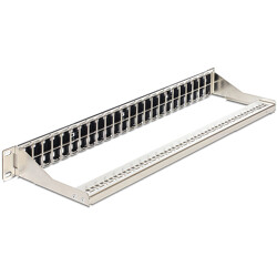 Patchpanel 19" Keystone 48-portowy 1U czarny Delock 43280