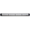 Patchpanel 19" Keystone 48-portowy 1U czarny Delock 43280
