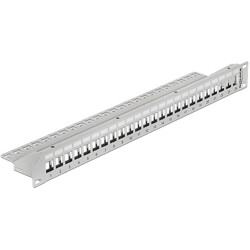 Patchpanel 19" Keystone 24-portowy szary Delock 43302