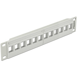 Patchpanel 10" Keystone 12-portowy szary Delock 43309