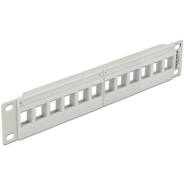 Patchpanel 10" Keystone 12-portowy szary Delock 43309