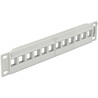 Patchpanel 10" Keystone 12-portowy szary Delock 43309