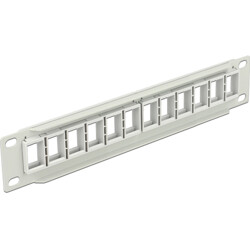 Patchpanel 10" Keystone 12-portowy szary Delock 43309
