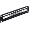 Patchpanel 10&quot; Keystone 12-portowy metalowy czarny Delock 43326