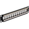 Patchpanel 10" Keystone 12-portowy metalowy czarny Delock 43326