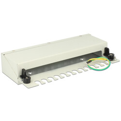 Patchpanel Desktop Keystone 12-portowy metalowy szary Delock 43335