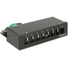 Patchpanel Desktop Keystone 8-portowy metalowy czarny Delock 43338