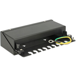 Patchpanel Desktop Keystone 8-portowy metalowy czarny Delock 43338