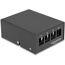 Krosownica Keystone 4-portowa czarna Delock 43409