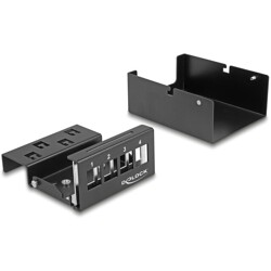 Krosownica Keystone 4-portowa czarna Delock 43409 Krosownica Keystone 4-portowa czarna Delock 43409