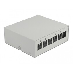 Krosownica Keystone 6-portowa szara Delock 43410