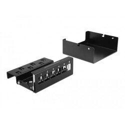 Krosownica Keystone 6-portowa czarna Delock 43411