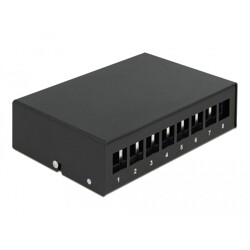 Krosownica Keystone 8-portowa czarna Delock 43413