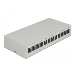 Krosownica Keystone 12-portowa szara Delock 43414