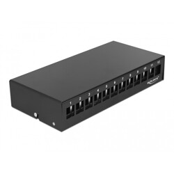 Krosownica Keystone 12-portowa czarna Delock 43415