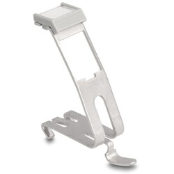 Uchwyt Keystone 1-portowy z polem opisowym na szynę DIN metalowy Delock 66477
