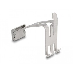 Uchwyt Keystone 1-portowy z polem opisowym na szynę DIN metalowy Delock 66477