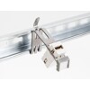 Uchwyt Keystone 1-portowy z polem opisowym na szynę DIN metalowy Delock 66477