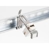 Uchwyt Keystone 1-portowy z polem opisowym na szynę DIN metalowy Delock 66477