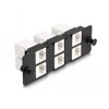 Panel adaptera Keystone 6-portowy czarny Delock 66996