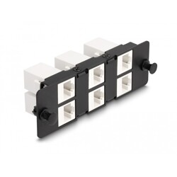 Panel adaptera Keystone 6-portowy czarny Delock 66996