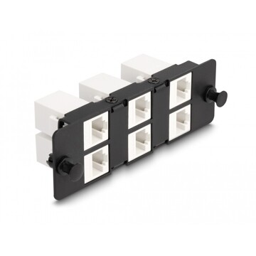 Panel adaptera Keystone 6-portowy czarny Delock 66996