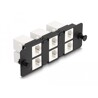 Panel adaptera Keystone 6-portowy czarny Delock 66996
