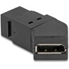 Mocowanie panelowe Mini DisplayPort żeńskie do żeńskiego DisplayPort kątowe 45° 8K 30 Hz czarne Delock 67154