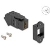 Mocowanie panelowe HDMI żeńskie do żeńskiego HDMI kątowe 45° 8K 60 Hz czarne Delock 67156
