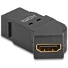 Mocowanie panelowe HDMI żeńskie do żeńskiego HDMI kątowe 45° 8K 60 Hz czarne Delock 67156