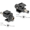Moduł Keystone DC 5.5 x 2.5 mm wtyk żeński do wtyku DC 5.5 x 2.5 mm męski czarny Delock 84166