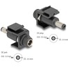 Moduł Keystone DC 5.5 x 2.5 mm wtyk żeński do wtyku DC 5.5 x 2.5 mm męski czarny Delock 84166
