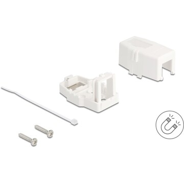 Keystone Surface Mounted Box 1-portowy z magnetycznym dnem biały Delock 85841
