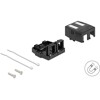 Keystone Surface Mounted Box 2-portowy z magnetycznym dnem czarny Delock 85842
