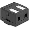 Keystone Surface Mounted Box 2-portowy z magnetycznym dnem czarny Delock 85842