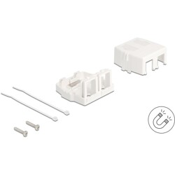 Keystone Surface Mounted Box 2-portowy z magnetycznym dnem biały Delock 85843
