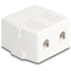 Keystone Surface Mounted Box 2-portowy z magnetycznym dnem biały Delock 85843