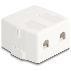 Keystone Surface Mounted Box 2-portowy z magnetycznym dnem biały Delock 85843