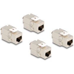 Moduł Keystone z gniazdem RJ45 Cat.6A STP 4 sztuki Delock 86050