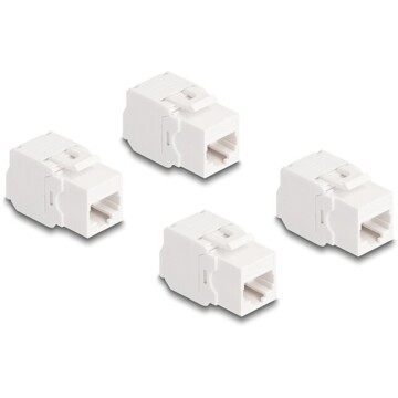 Moduł Keystone z gniazdem RJ45 Cat.6A UTP 4 sztuki Delock 86051