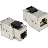 Moduł Keystone z gniazdem RJ45 do gniazda RJ45 Cat.6A Delock 86166
